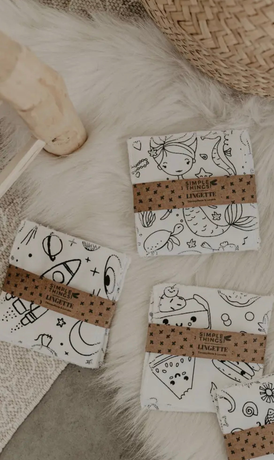 Lingettes Lavables - x3 - « kids » - Simple Things